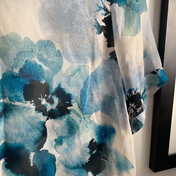 Sheer Watercolour Floral Tee with - Picture 7 of 7